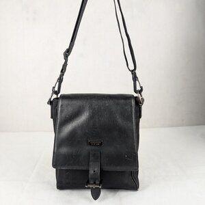 Authentic Burberry Shoulder Crossbody Black Label Nylon Leather Bag